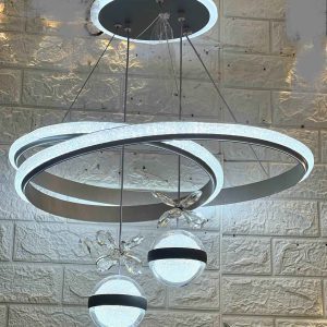 نجفه ليد 3 إضاءه كود 322 إطار جراي