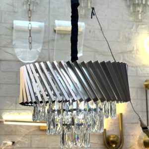 نجفه ألمونيوم كريستال فضي كود 02 اطار لون فضي