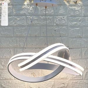 نجفة ليد 3 إضاءة بالريموت كود 308 إطار أبيض