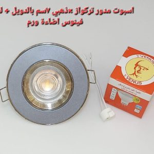 اسبوت تركواز*ذهبى 7 سم بالدويل+ لمبه كأس فينوس اضاءة وورم