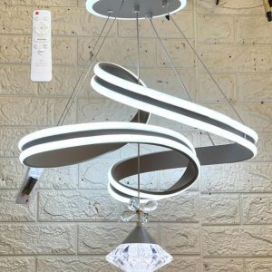 نجفة ليد 3 إضاءة بالريموت كود 303 لون جراي