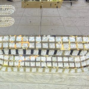 نجفة ليد كريستال ستانلس ذهبي كود 809