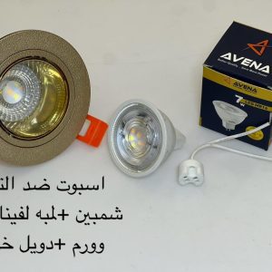 اسبوت ضد التوهج شمبين لمبة أفينا جولد وورم + دويل خزف