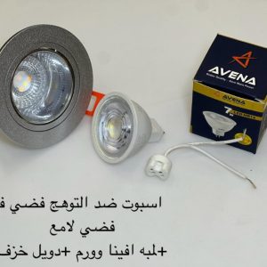 اسبوت ضد التوهج فضي x فضي لامع + لمبة أفينا وورم+ دويل خزف