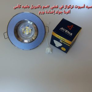 شاسيه اسبوت تركواز في فضي 7سم بالدويل+كأس افينا جولد إضاءة ورم